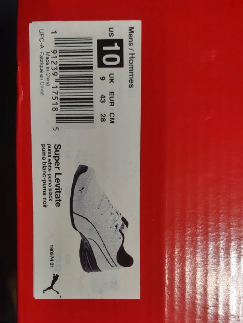 Puma Men’s White and Black Low-Top Lace-Up Sneakers